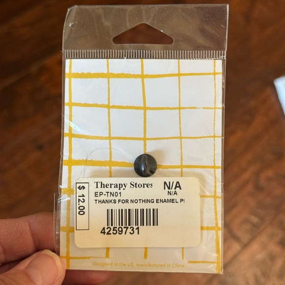 And Here We Are Enamel Pin Thanks for Nothing NWT - Picture 2 of 3